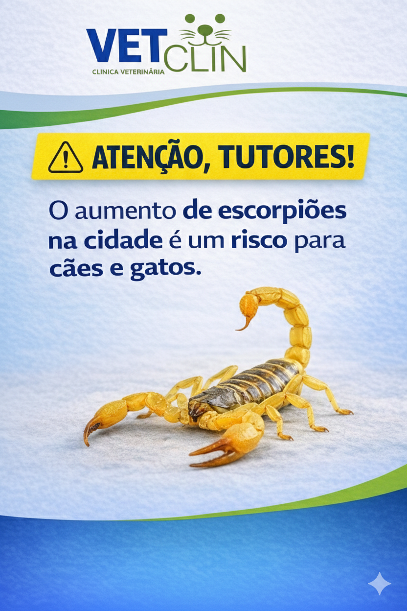 ⚠️ Escorpiões: um risco real para cães e gatos